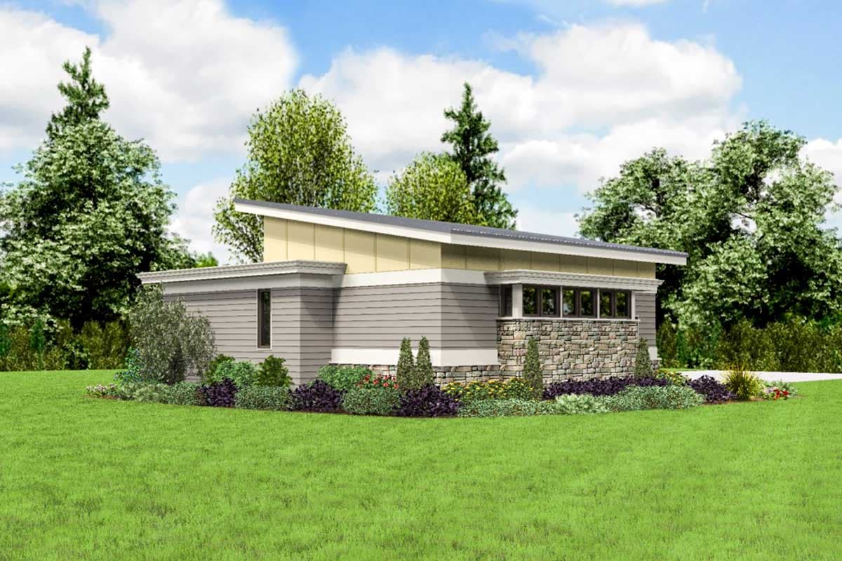 Plan 69618AM: Contemporary Garage Plan - Image #6 - Contemporary, Mid Century Modern, Modern, Northwest