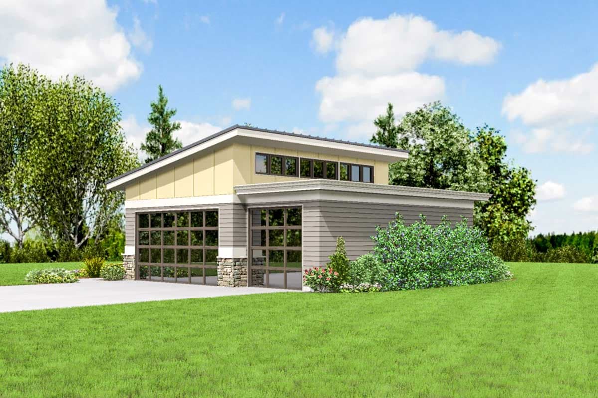 Plan 69618AM: Contemporary Garage Plan - Image #11 - Contemporary, Mid Century Modern, Modern, Northwest