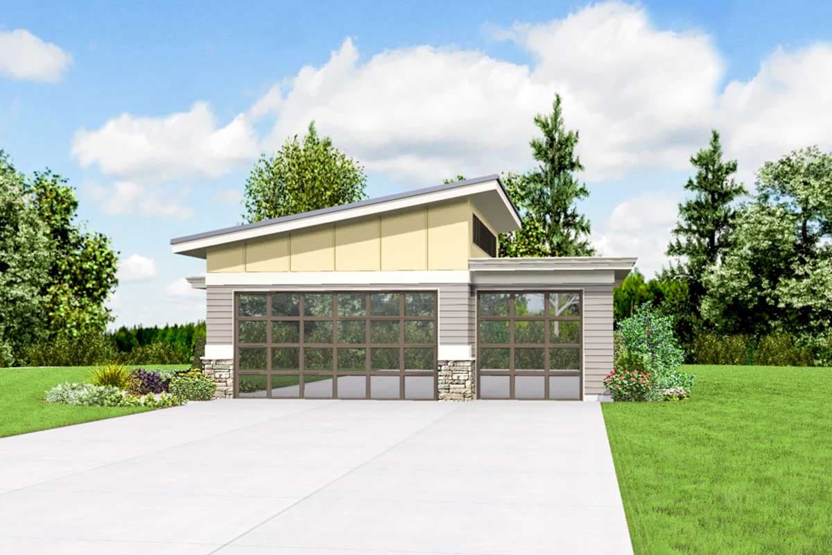 Plan 69618AM: Contemporary Garage Plan - Image #12 - Contemporary, Mid Century Modern, Modern, Northwest
