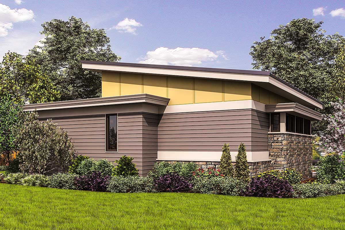 Plan 69618AM: Contemporary Garage Plan - Image #5 - Contemporary, Mid Century Modern, Modern, Northwest