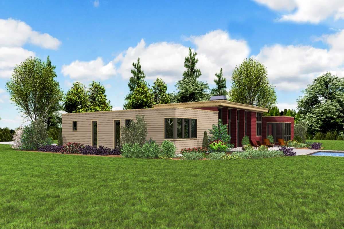 Plan 69619AM: 3 Bed Modern House Plan with Open Concept Layout - Image #9 - Contemporary, Mid Century Modern, Modern, Northwest