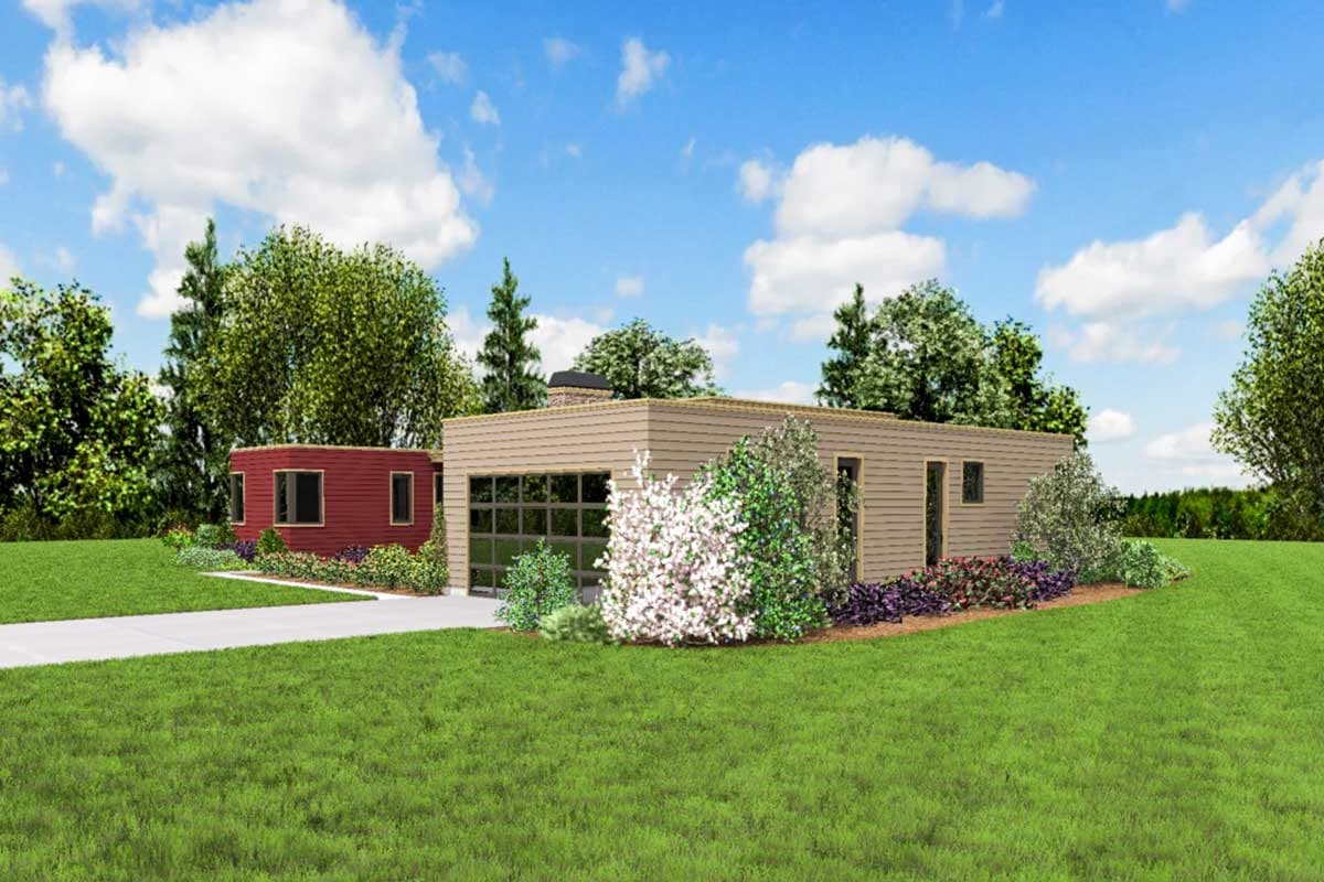 Plan 69619AM: 3 Bed Modern House Plan with Open Concept Layout - Image #11 - Contemporary, Mid Century Modern, Modern, Northwest