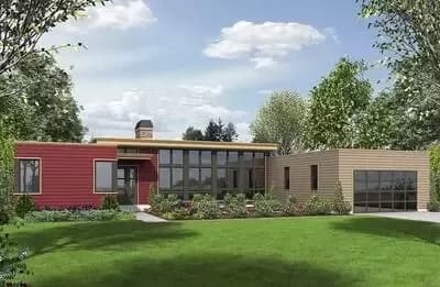 3 Bed Modern House Plan with Open Concept Layout