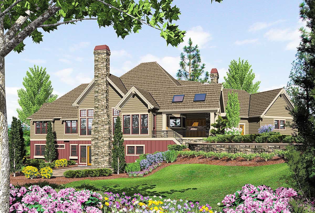 Plan 6969AM: Rustic 4700 Square Foot Mountain Craftsman Home Plan with 3-Car Angled Garage - Image #23 - Craftsman, Mountain, Northwest, Rustic