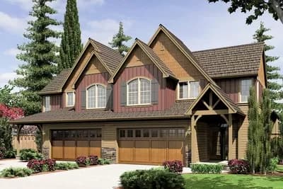 Spacious Craftsman Style Duplex Home Plan