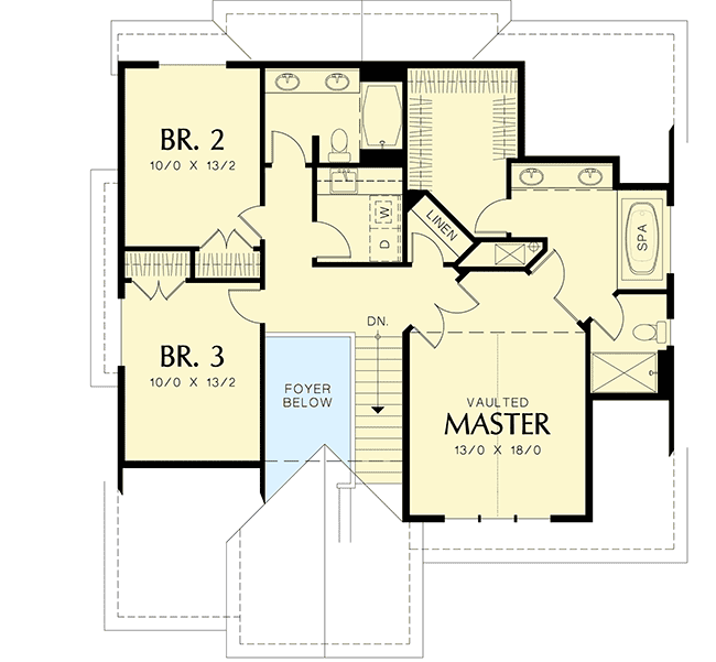 Plan 6998AM: Cozy Home Plan With Amenities - Floor Plan - 2nd Floor - Northwest