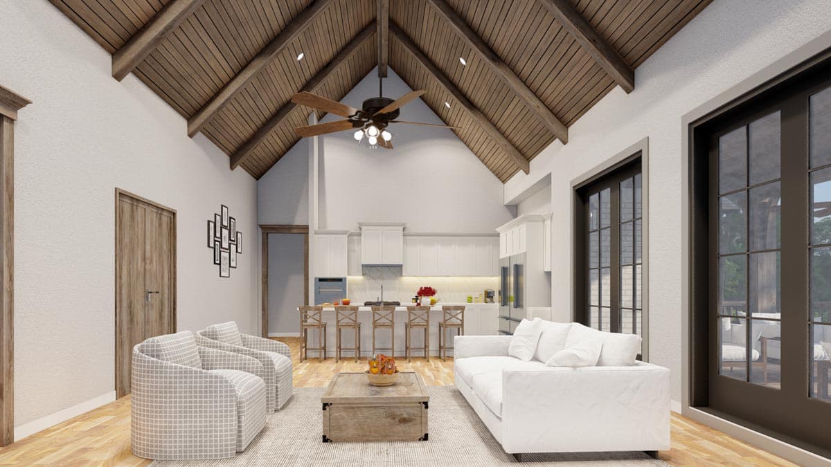 Plan 70502MK: French Country House Plan with 2 Kitchens - Image #4 - European, French Country, Southern