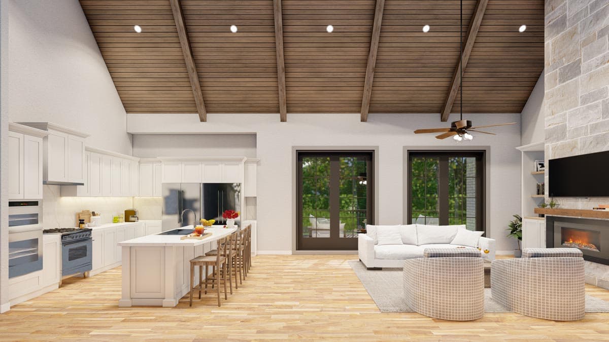 Plan 70502MK: French Country House Plan with 2 Kitchens - Image #8 - European, French Country, Southern