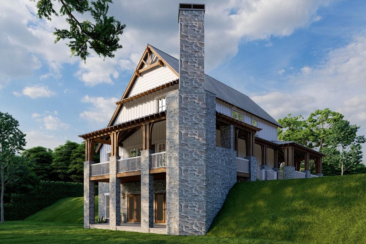 Plan 70509MK: Rustic House Plan with Wraparound Porch - 3307 Sq Ft - Image #4 - Cottage, Mountain, Rustic, Vacation