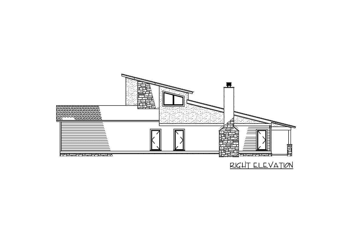 Plan 70510SND: 2 Bed Modern with Upstairs Sleeping Loft - 1911 Sq Ft - Image #6 - Contemporary, Mid Century Modern, Modern