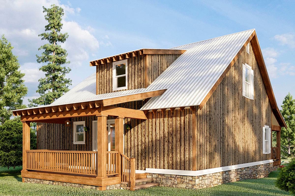 Plan 70517MK: 3 Levels of Country Living - 1661 Sq Ft - Image #4 - Cottage, Country, Mountain, Rustic, Vacation