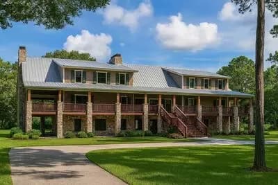 Majestic Country Retreat with 11 Bedrooms and Wrap-Around Porch