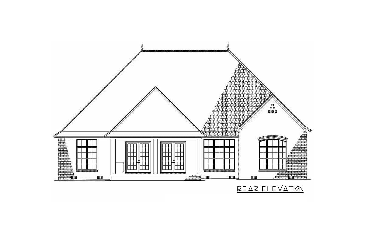 Plan 70519MK: 3-Bed French Country with Bonus Over Garage - 2409 Sq Ft - Image #16 - European, French Country