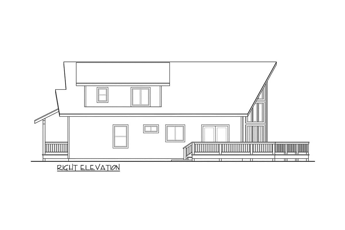 Plan 72062DA: Attractive Vacation Retreat - Image #4 - Cabin, Contemporary, Mountain, Vacation