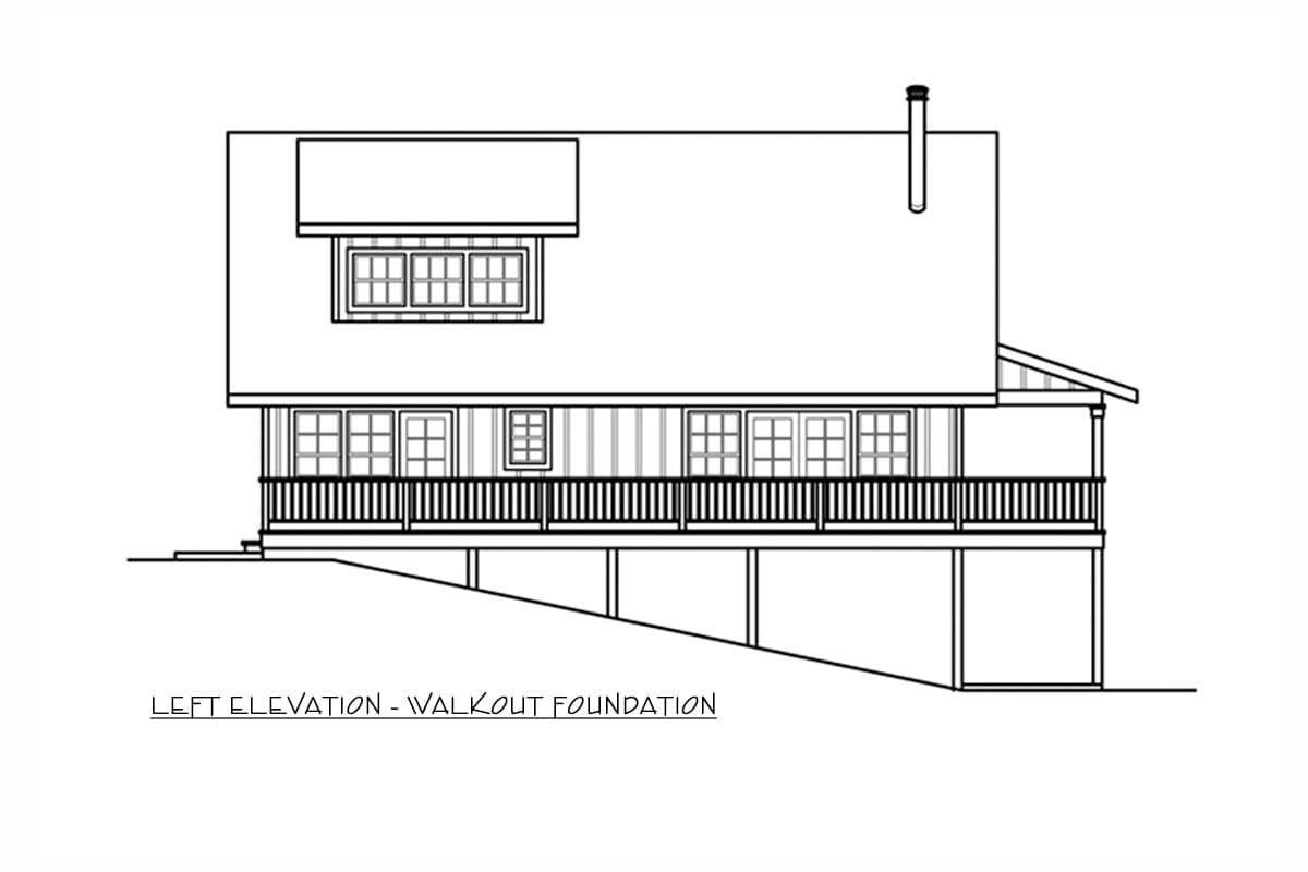 Plan 72080DA: Two-Story Farmhouse Cottage House Plan with Wrap-Around Deck - 1749 Sq Ft - Image #6 - Cottage, Farmhouse, Vacation