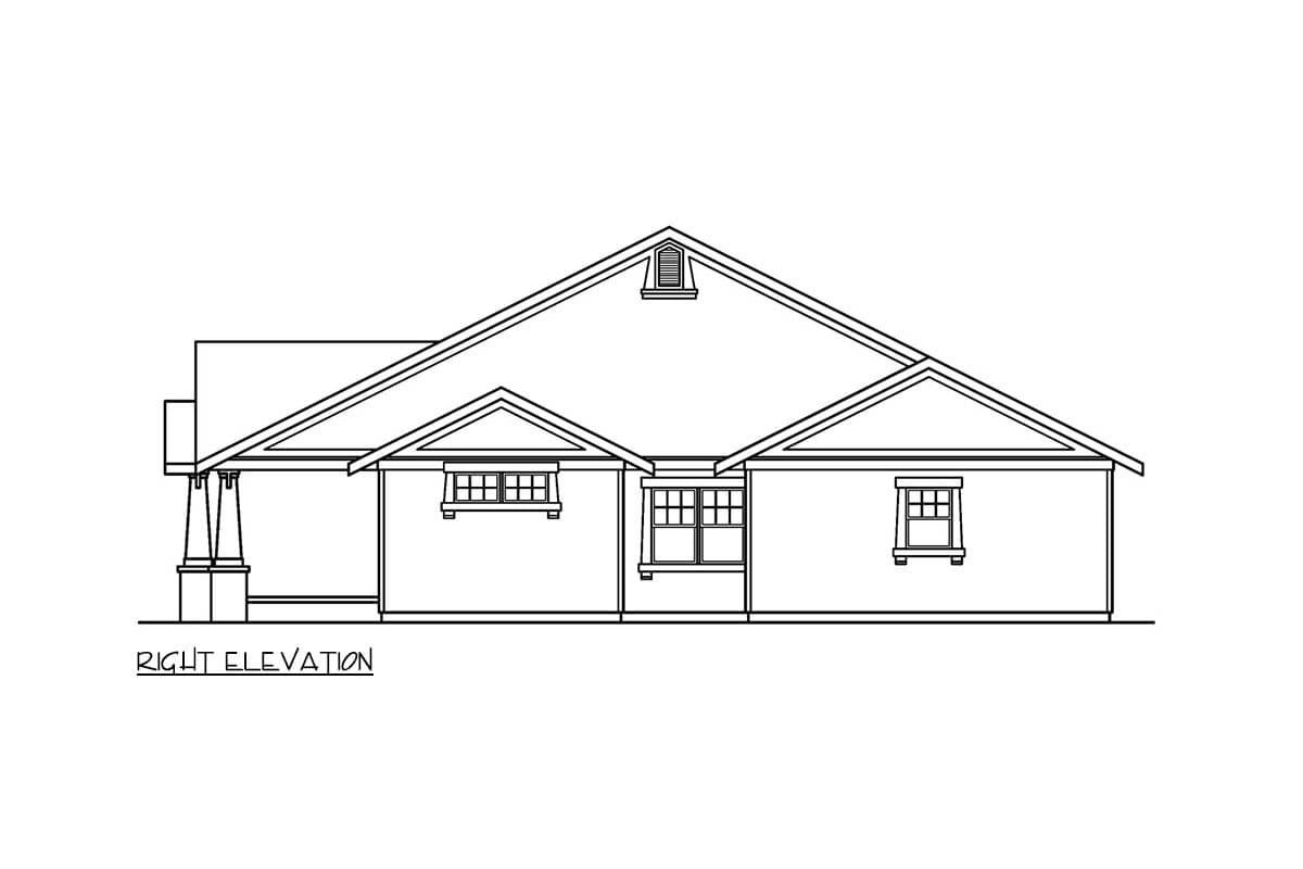 Plan 72103DA: Three Bedroom Craftsman House Plan with Inviting Front Porch - Image #5 - Cottage, Country, Craftsman, Ranch