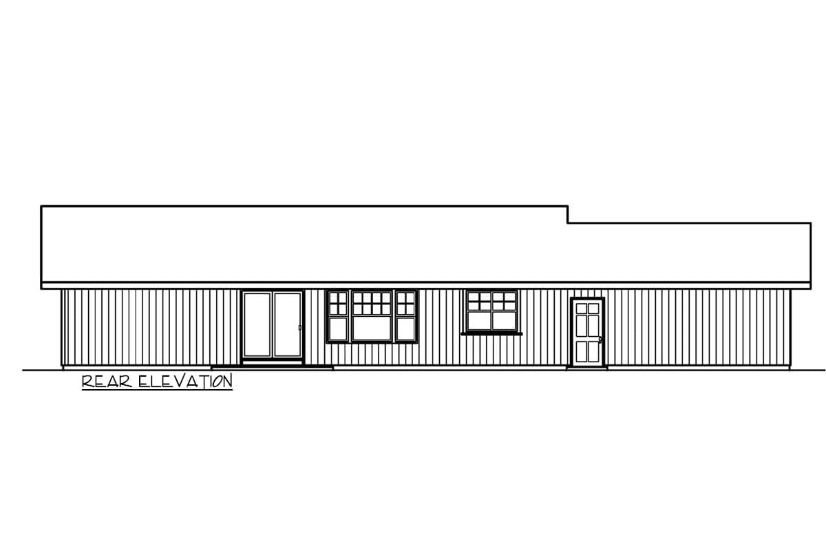 Plan 72138DA: Country Ranch House Plan with Vaulted Living and 3 Bedrooms - Image #3 - Country, Ranch, Traditional
