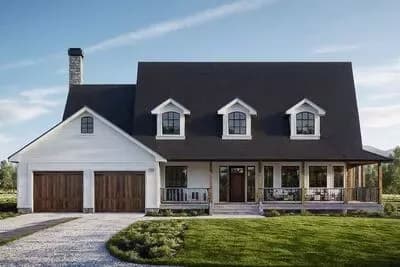 Country Farmhouse with Wrap Around Porch