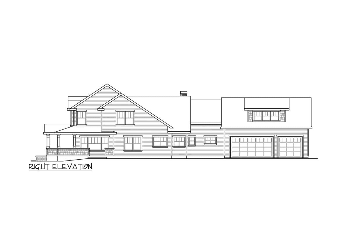 Plan 72225DA: Classic Farmhouse House Plan with Four Bedrooms and Wraparound Porch - Image #4 - Country, Farmhouse, Traditional