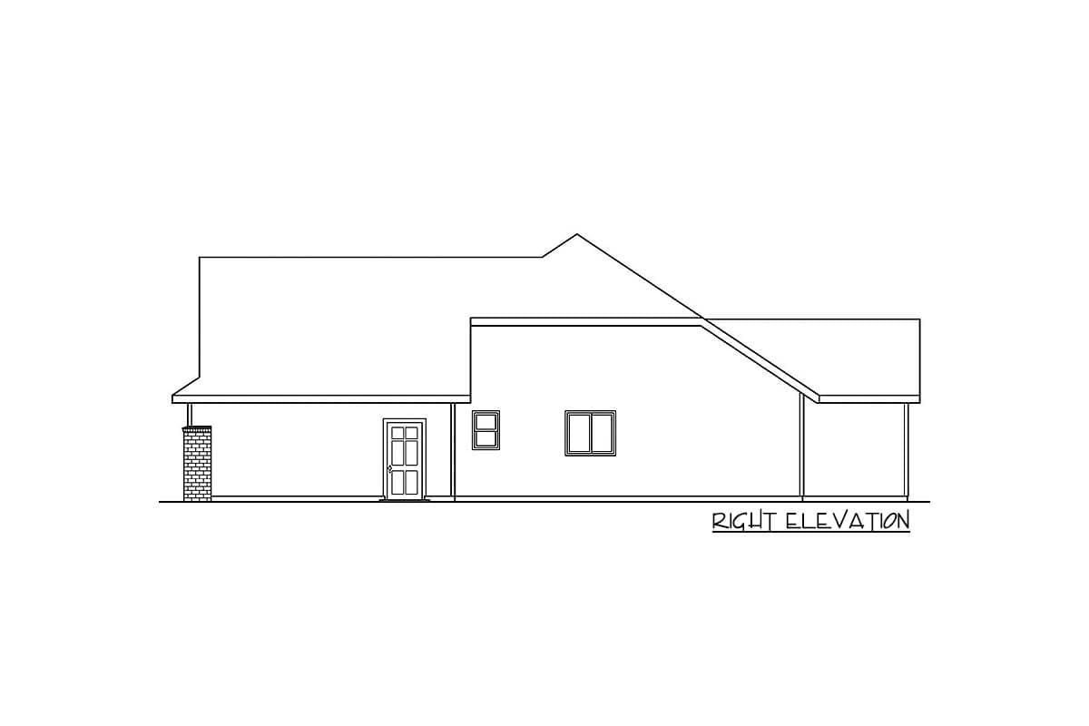 Plan 72232DA: Traditional 3 Car Garage House Plan with Bonus Room Above - Image #4 - Southern
