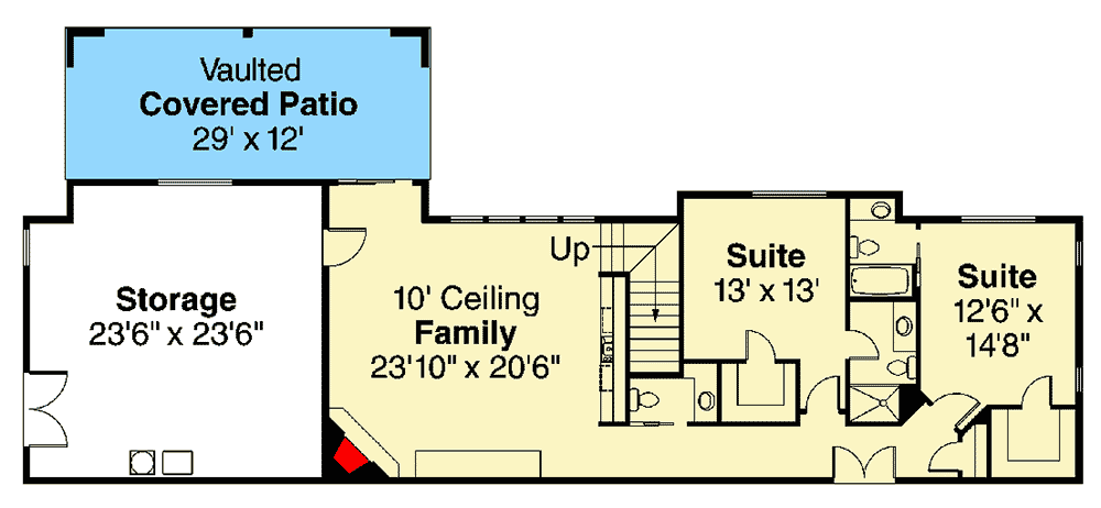 Plan 72237DA: Roomy Craftsman Bungalow - Floor Plan - Lower Level - Craftsman, Mountain, Northwest