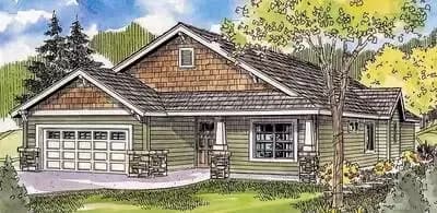 Craftsman Ranch with Vaulted Ceilings