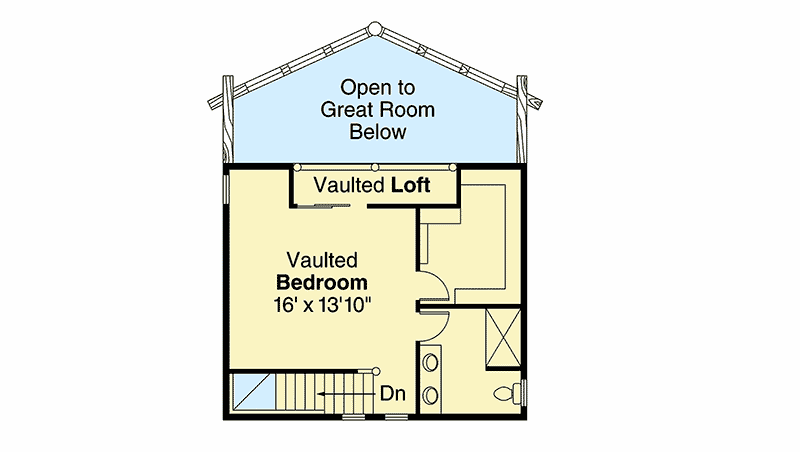 Plan 72244DA: Modern Log with Rustic Appeal - Floor Plan - 2nd Floor - Log Cabin, Mountain, Rustic, Vacation