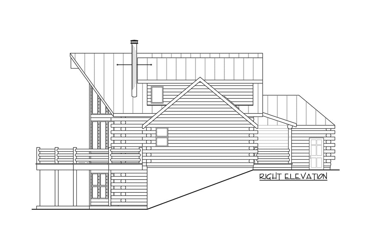 Plan 72244DA: Modern Log with Rustic Appeal - Image #4 - Log Cabin, Mountain, Rustic, Vacation