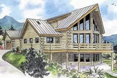 Modern Log with Rustic Appeal