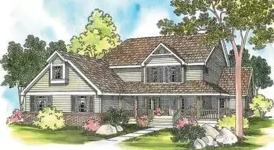 Spacious Country-Style House plan