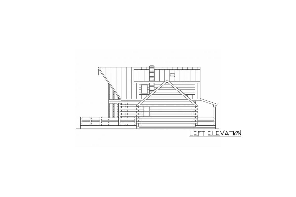 Plan 72325DA: Rustic Mountain Retreat - Image #12 - Log Cabin, Mountain, Vacation