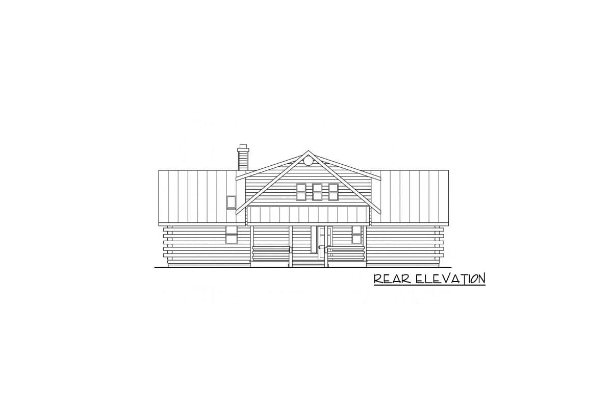 Plan 72325DA: Rustic Mountain Retreat - Image #13 - Log Cabin, Mountain, Vacation