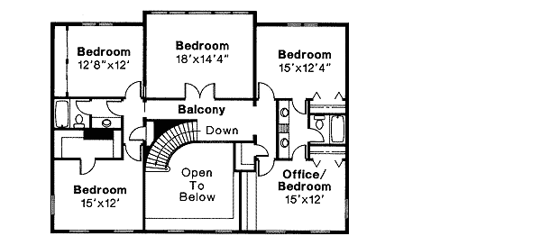 Plan 72347DA: Two Story Entry - Floor Plan - 2nd Floor - Colonial, Traditional