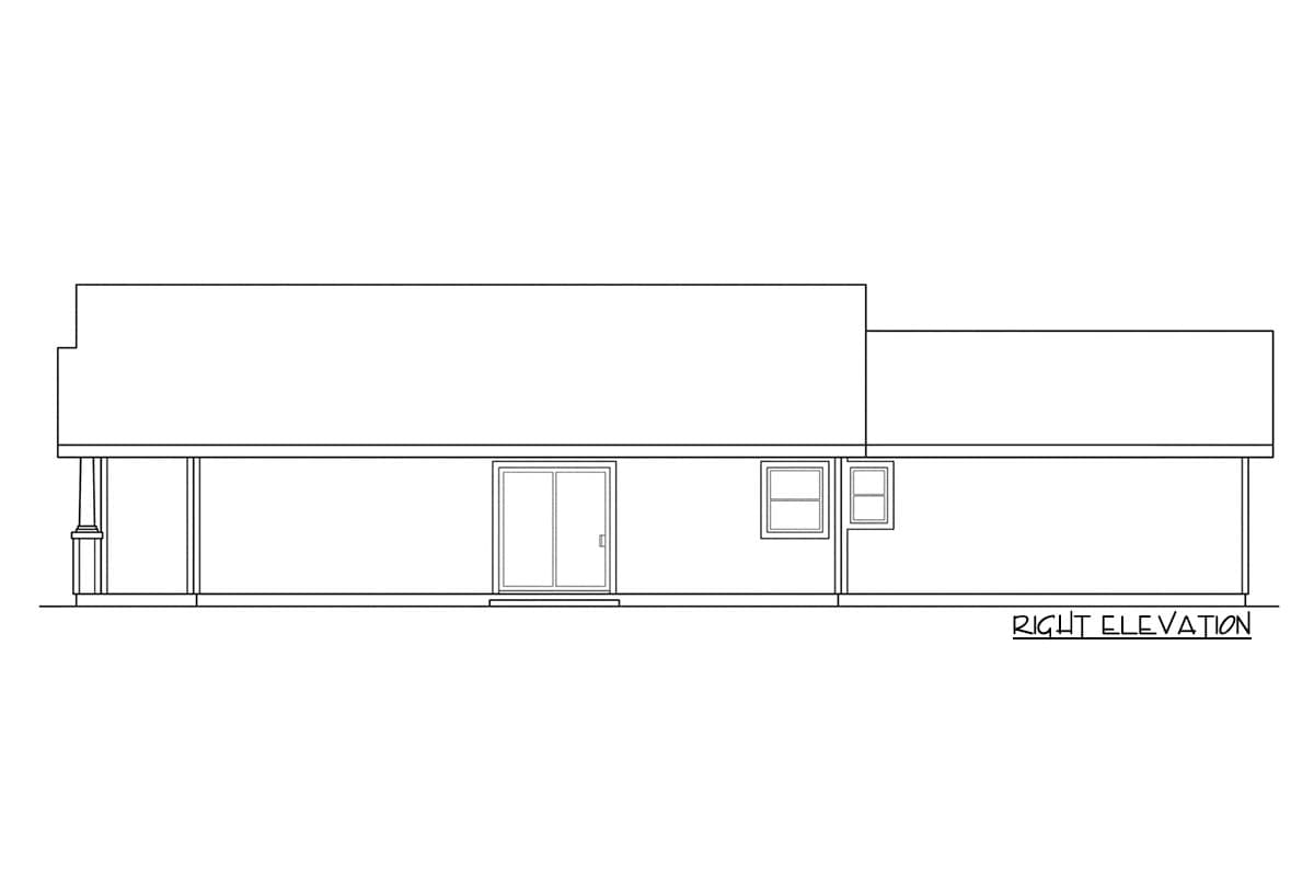 Plan 72371DA: Slender Single-Story Bungalow - Image #4 - Cottage, Craftsman