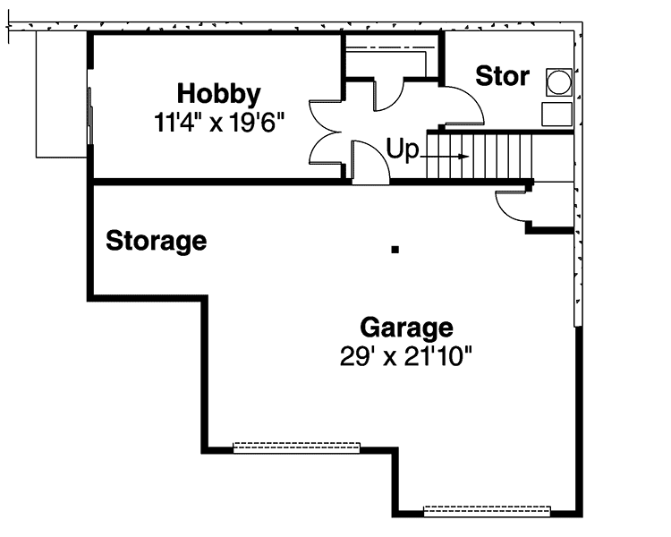 Plan 72464DA: Perfect for the Sloping Lot - Floor Plan - Lower Level - Craftsman, Northwest