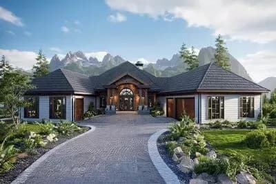 Elegant Contemporary Southern House Plan with Two-Story Great Room and Golf Garage