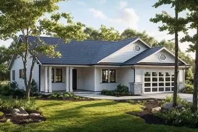 Country Ranch House Plan with Flexible Spaces