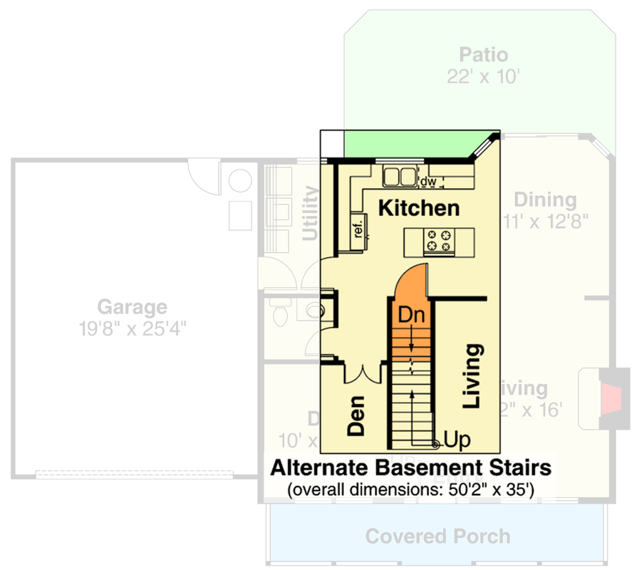 Plan 72539DA: Traditional Farm-Style Home Plan - Floor Plan - Basement Stair Location - Country, Farmhouse, Traditional