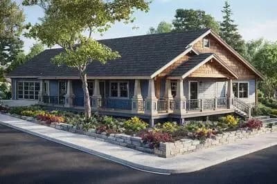Charming Country House Plan with Wrap Around Porch