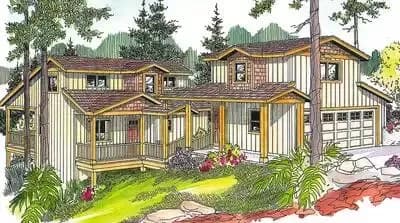 Unique Two-Story Craftsman Design