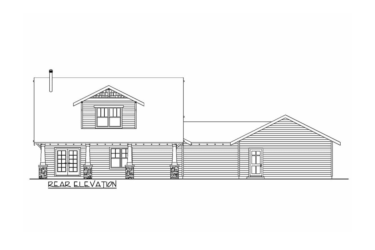 Plan 72599DA: Craftsman Northwest House Plan with Three Bedrooms and Attached Two-Car Garage - Image #4 - Country, Craftsman, Northwest