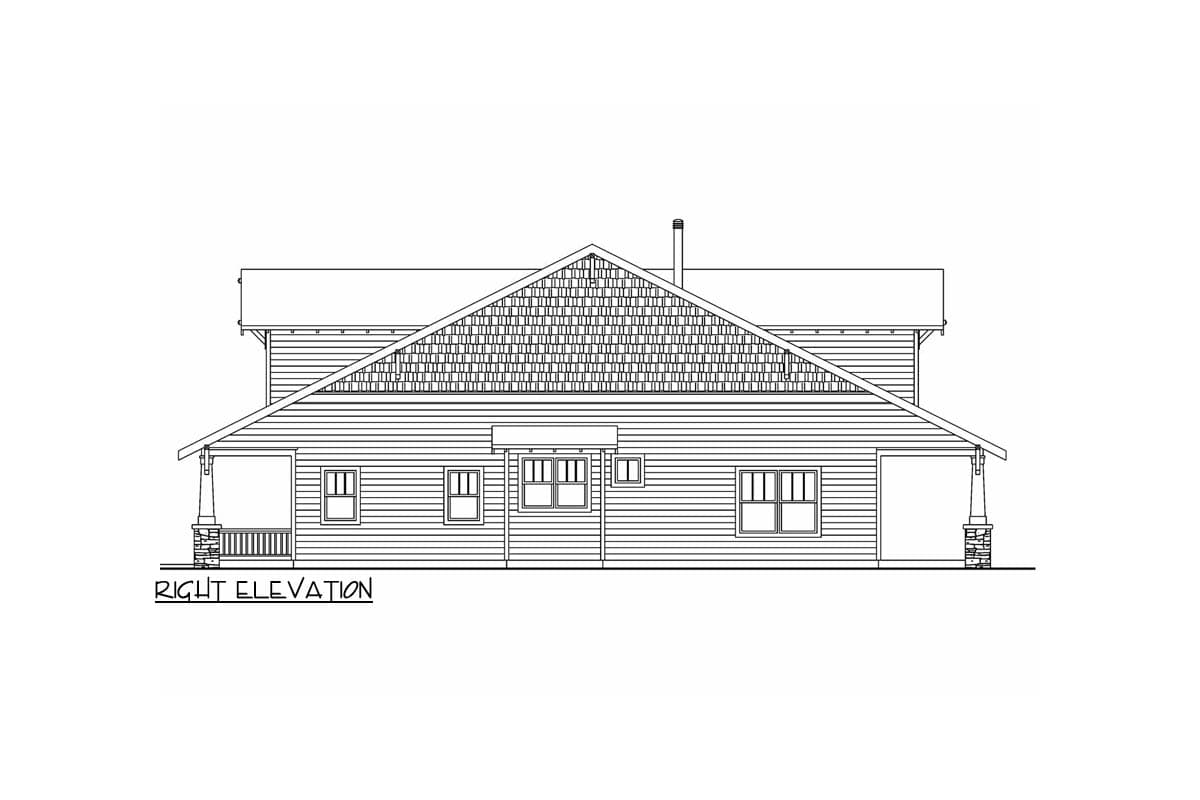 Plan 72599DA: Craftsman Northwest House Plan with Three Bedrooms and Attached Two-Car Garage - Image #5 - Country, Craftsman, Northwest