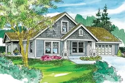 3 Bed Craftsman Cottage with Main Floor Master - 1436 Sq Ft