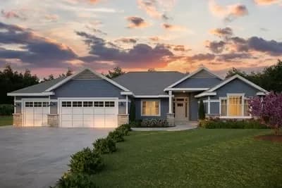 3-Bed Craftsman Ranch Home with Vaulted Great Room - 2316 Sq Ft