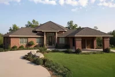 Stately 4-5 Bed Georgian House Plan with Hexagonal Great Room