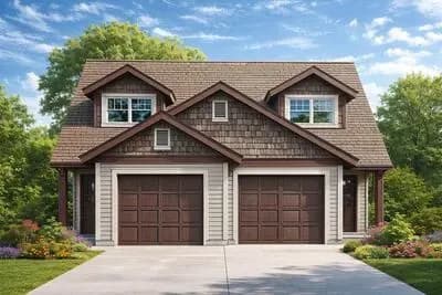 Craftsman Duplex Home Plan