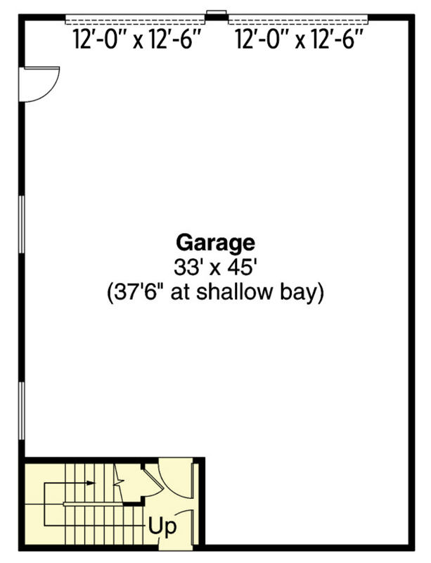 Plan 72669DA: Over 1500 Sq Ft Detached Garage Plan with Rec Room Above - 657 Sq Ft - Floor Plan - Main Level - Traditional