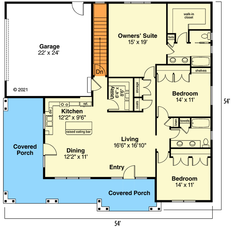 Plan 72678DA: Prairie Style Ranch Home Plan - Floor Plan - Main Level - Craftsman, Northwest, Prairie, Ranch