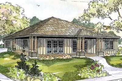 Prairie Style Ranch Home Plan