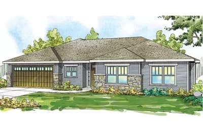 Northwest  Ranch Home Plan